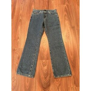 Tommy Hilfiger Womens Jeans Size 9 Boot Cut Flag Denim Dark Wash Blue